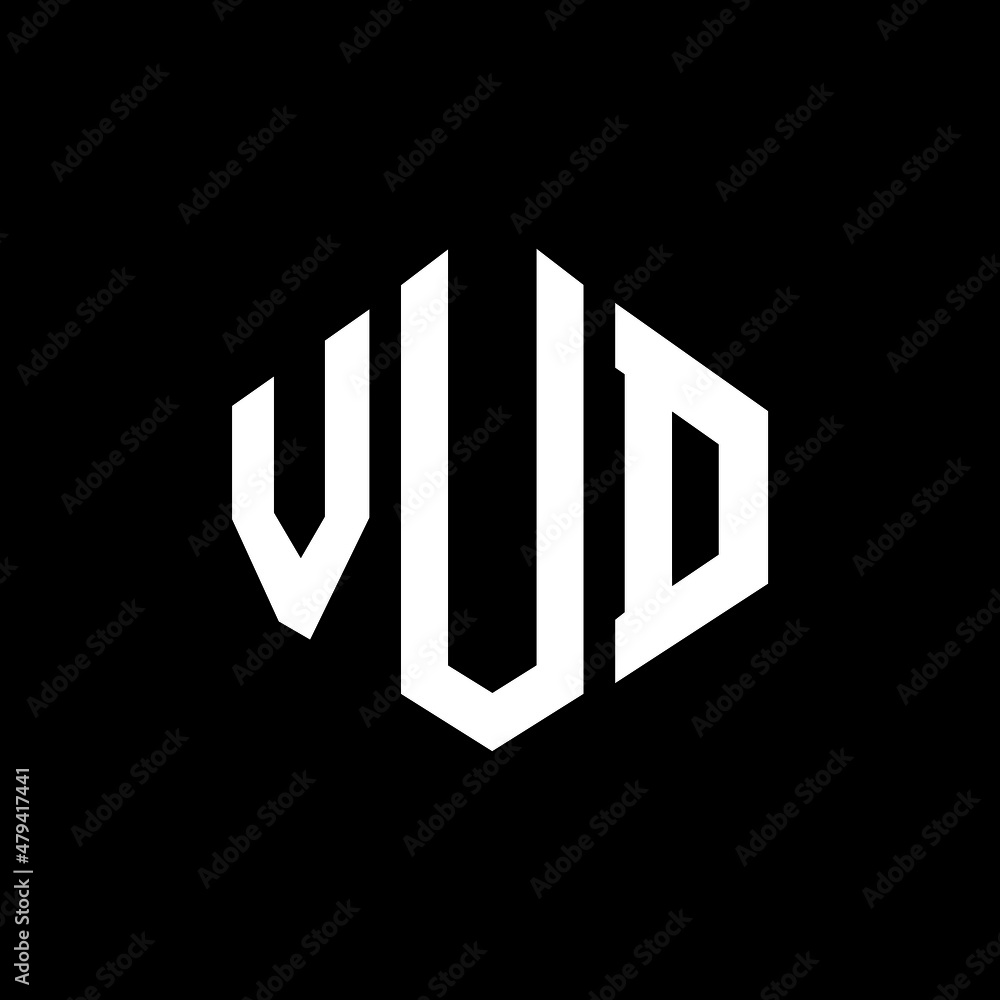 VUD letter logo design with polygon shape. VUD polygon and cube shape logo design. VUD hexagon vector logo template white and black colors. VUD monogram, business and real estate logo. VUD letter logo design with polygon shape. VUD polygon and cube shape logo design. VUD hexagon vector logo template white and black colors. VUD monogram, business and real estate logo.