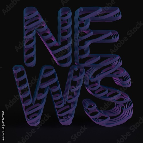 News With Empty Space in 3d