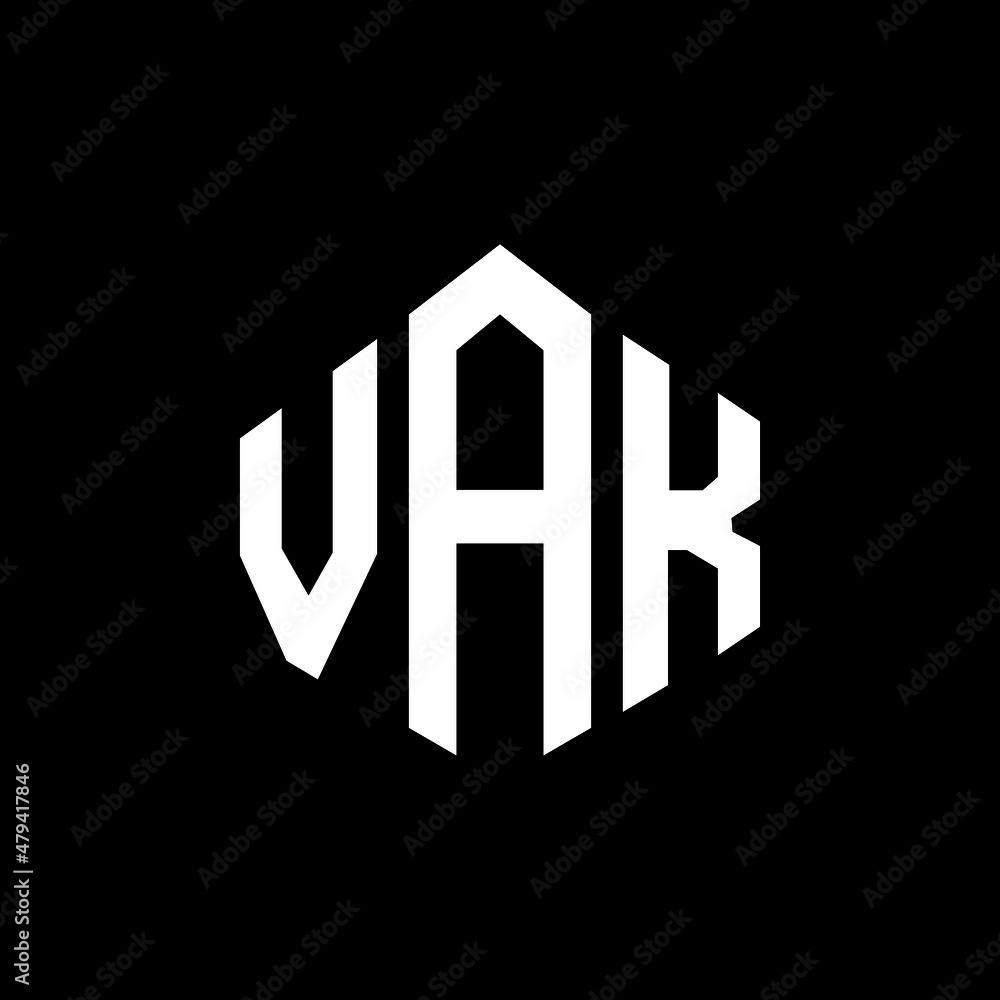 VAK letter logo design with polygon shape. VAK polygon and cube shape logo design. VAK hexagon vector logo template white and black colors. VAK monogram, business and real estate logo. VAK letter logo design with polygon shape. VAK polygon and cube shape logo design. VAK hexagon vector logo template white and black colors. VAK monogram, business and real estate logo.
