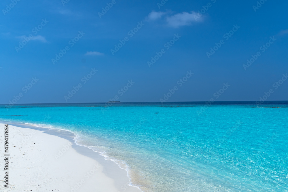 Close up of a beautiful tropical beach. Impressive image for any use.