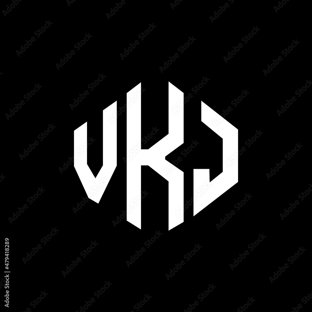 VKJ letter logo design with polygon shape. VKJ polygon and cube shape logo design. VKJ hexagon vector logo template white and black colors. VKJ monogram, business and real estate logo. VKJ letter logo design with polygon shape. VKJ polygon and cube shape logo design. VKJ hexagon vector logo template white and black colors. VKJ monogram, business and real estate logo.