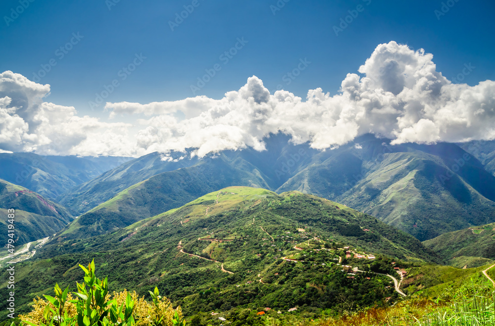 Mountains near Coroico in Yungas mountains, Bolivia Mountains near Coroico in Yungas mountains, Bolivia