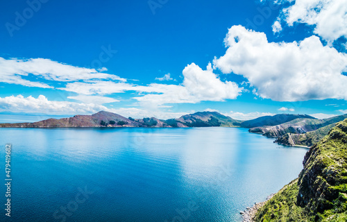 Isla Del Sol. Island of the Sun. Bolivia. Titicaca lake. South America.