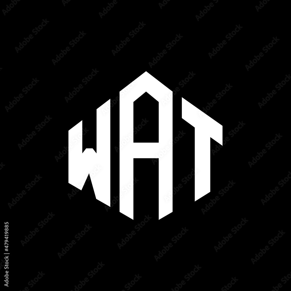 WAT letter logo design with polygon shape. WAT polygon and cube shape logo design. WAT hexagon vector logo template white and black colors. WAT monogram, business and real estate logo. WAT letter logo design with polygon shape. WAT polygon and cube shape logo design. WAT hexagon vector logo template white and black colors. WAT monogram, business and real estate logo.