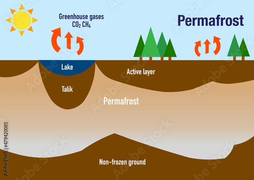 Infographic explaining what is permafrost photo