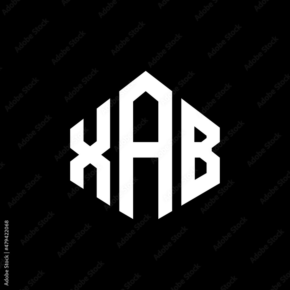 XAB letter logo design with polygon shape. XAB polygon and cube shape logo design. XAB hexagon vector logo template white and black colors. XAB monogram, business and real estate logo. XAB letter logo design with polygon shape. XAB polygon and cube shape logo design. XAB hexagon vector logo template white and black colors. XAB monogram, business and real estate logo.