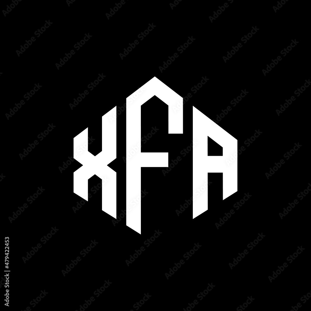 XFA letter logo design with polygon shape. XFA polygon and cube shape logo design. XFA hexagon vector logo template white and black colors. XFA monogram, business and real estate logo. XFA letter logo design with polygon shape. XFA polygon and cube shape logo design. XFA hexagon vector logo template white and black colors. XFA monogram, business and real estate logo.