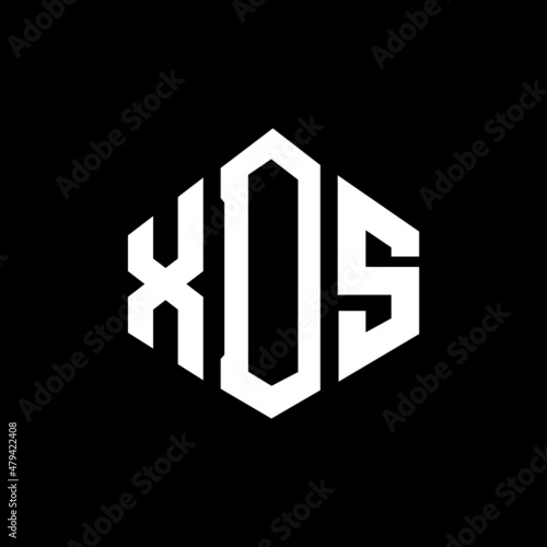 XDS letter logo design with polygon shape. XDS polygon and cube shape logo design. XDS hexagon vector logo template white and black colors. XDS monogram, business and real estate logo.