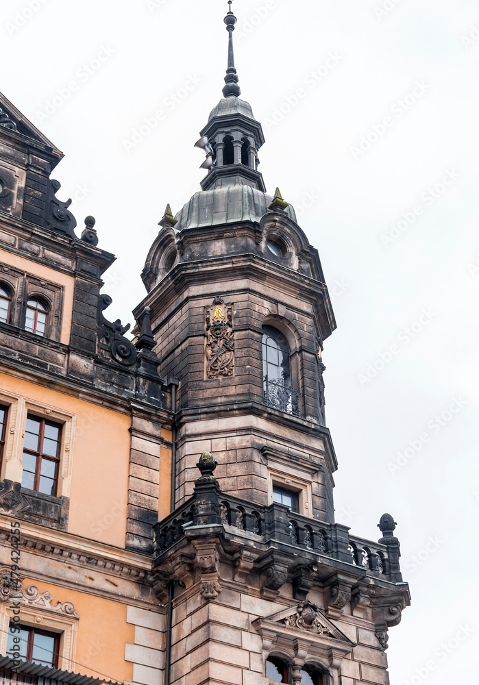 Exterior view of the Residenzschloss in the old town of Dresden, Germany