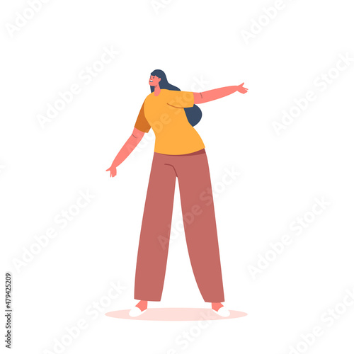 Conflict, Confrontation Concept with Aggressive Female Character. Angry Woman Screaming, Gesturing with Hands
