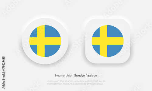 Free Download Sweden flag icon, Round sweden flag icon in trendy neumorphism design. Vector EPS 10 - GFXLoad