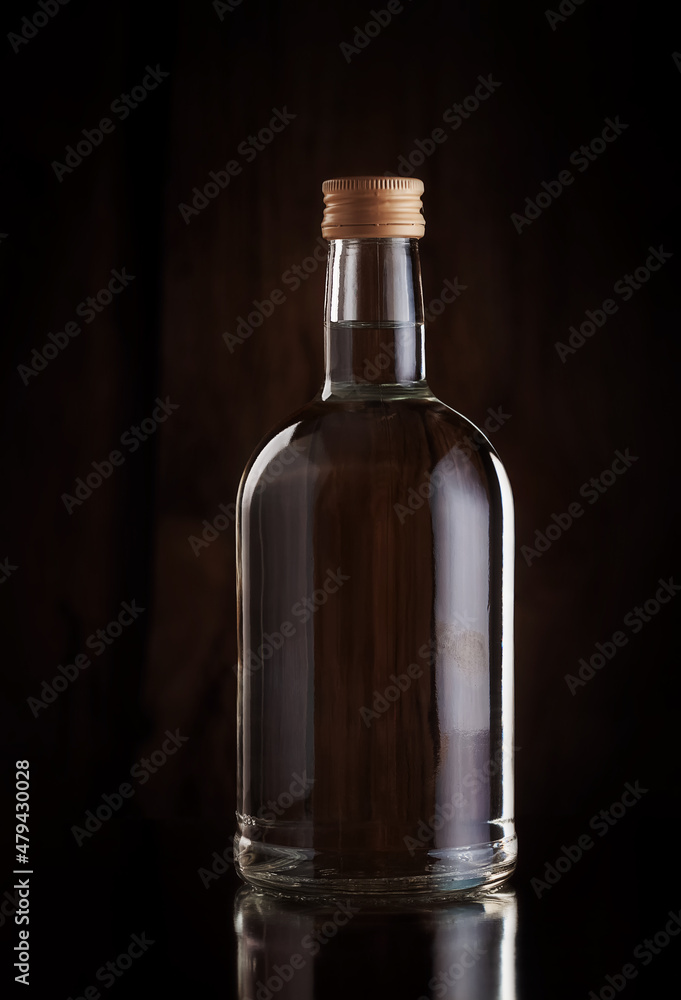 A bottle of vodka