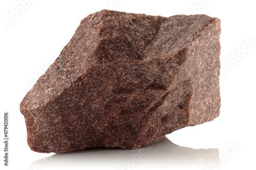 A stone, a fragment of crimson quartzite photo