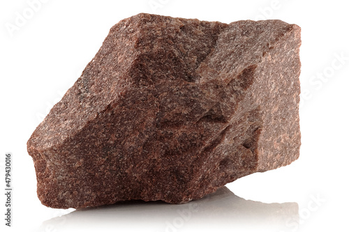 Canvas Print A stone, a fragment of crimson quartzite
