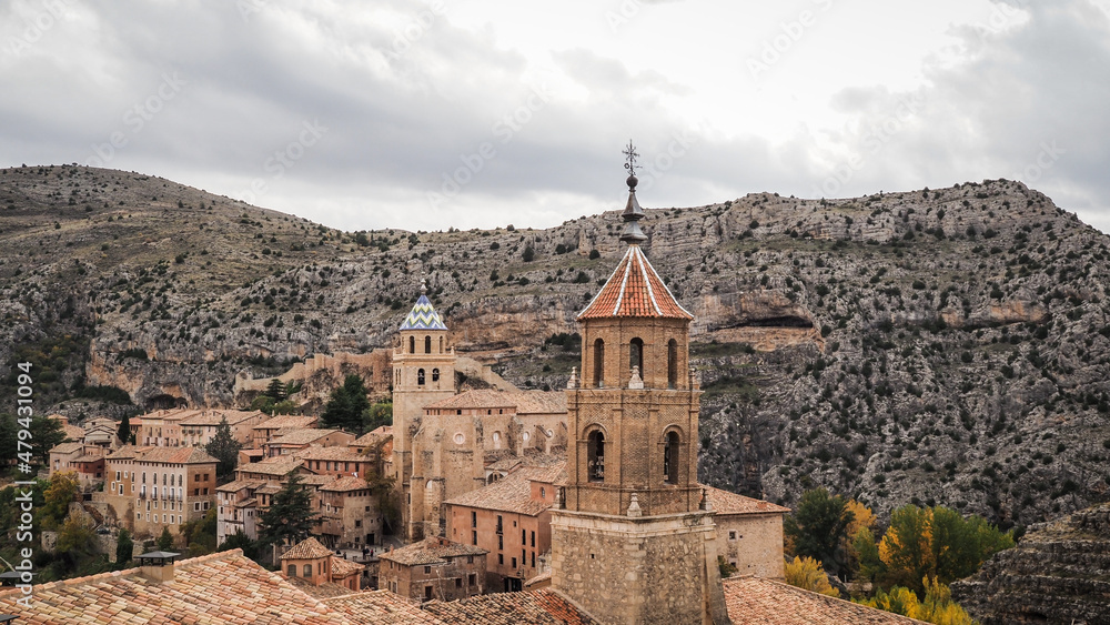 Albarracín is a small town in the hills of east-central Spain, above a curve of the Guadalaviar River. 