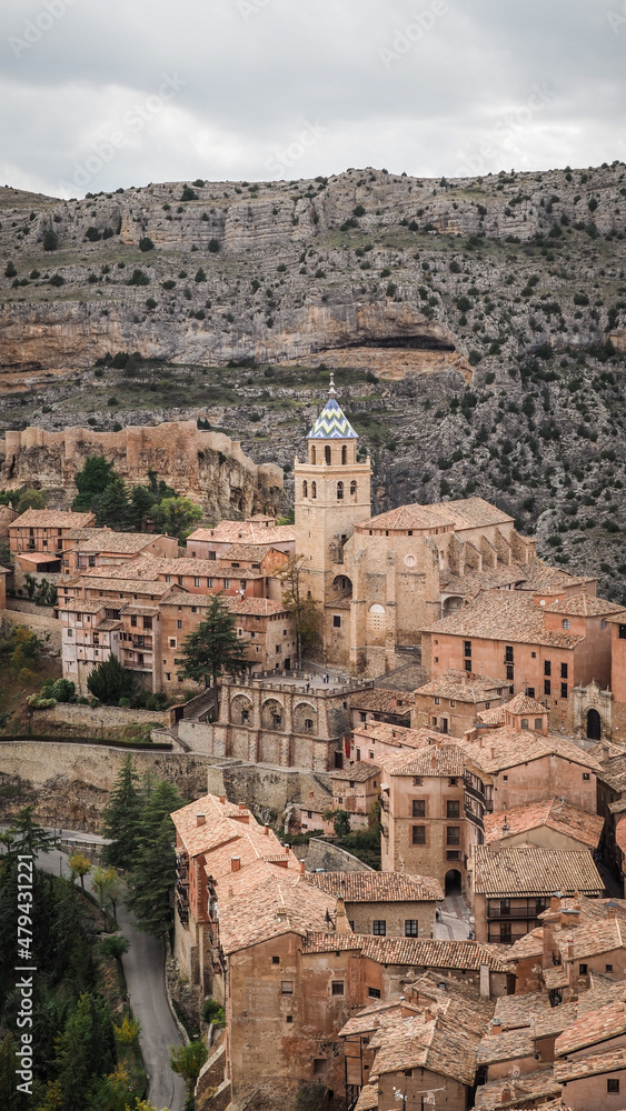 Albarracín is a small town in the hills of east-central Spain, above a curve of the Guadalaviar River. 