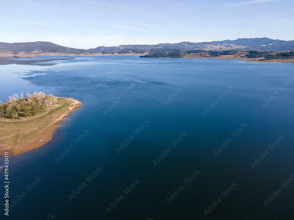 Amazing Aerial view of Batak Reservoir, Bulgaria