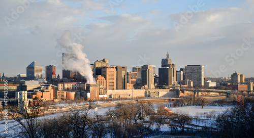 Fototapeta Naklejka Na Ścianę i Meble -  city skyline in winter 
