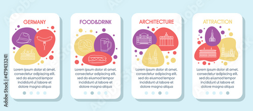 Germany flat vector banner for travel tourism
