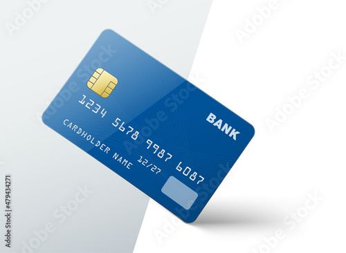 Credit card isolated on white background. Ready to use. Vector illustration. EPS10. photo