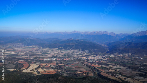 Peña Oroel stands guard over one of the main towns of the Huesca province, Jaca in the Aragonese Pre Pyrenees.