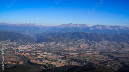 Peña Oroel stands guard over one of the main towns of the Huesca province, Jaca in the Aragonese Pre Pyrenees.