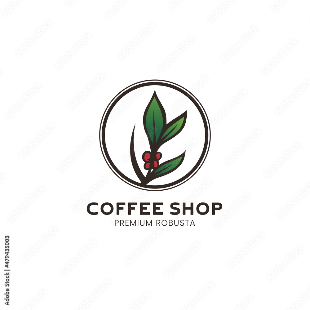 Modern coffee shop logo design Modern coffee shop logo design