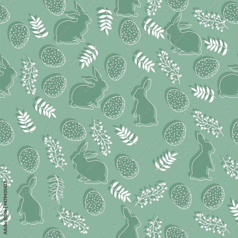 Easter pattern with eggs, bunnies and flowers in pastel colors. Seamless Rapport for your design. Design for title for the site ,banner, poster, card, paper print, postcard, background Easter pattern with eggs, bunnies and flowers in pastel colors. Seamless Rapport for your design. Design for title for the site ,banner, poster, card, paper print, postcard, background