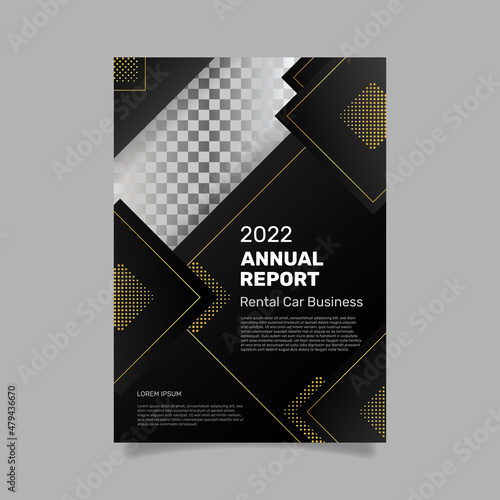 Elegant design of car rental business annual report. - Vector.