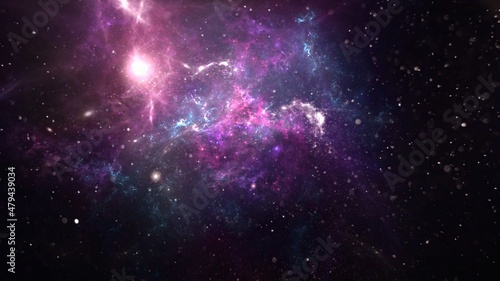 Fototapeta Naklejka Na Ścianę i Meble -  Planets Galaxy Science Fiction Wallpaper Beauty Deep Space Cosmos Physical Cosmology Stock Photos.
