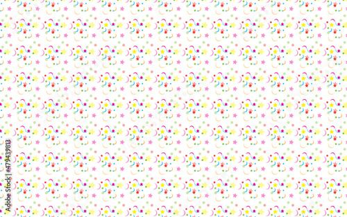 Decorative Colorful Seamless Pattern for wrapping paper or Festive Birthday Background