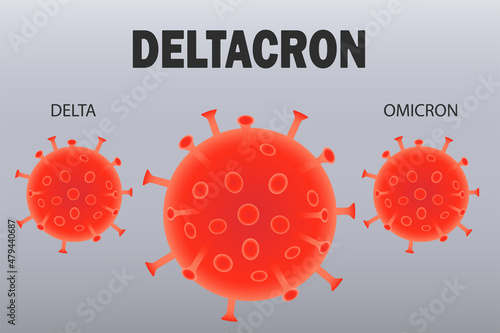 Coronavirus Variant disease, COVID-19 mutation with typography, Variant of Concern concept, vector illustration