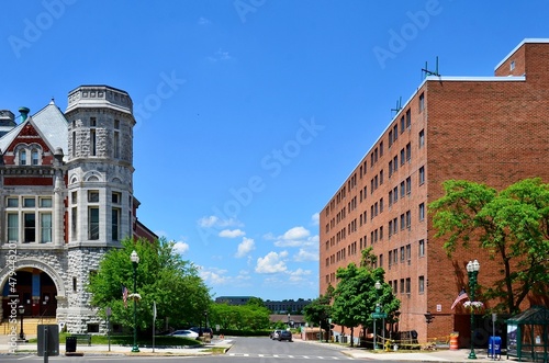 Photography Street view in Auburn downtown, New York