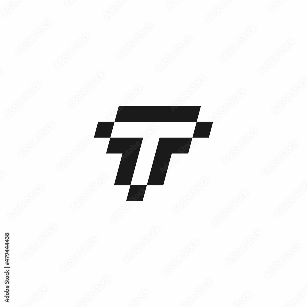 T Initial Modern logo design inspiration