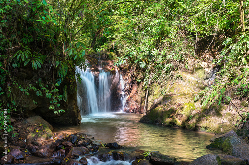 Fototapeta Naklejka Na Ścianę i Meble -  El Tirol waterfall in the high rainforest of Chanchamayo in Junin, Peru