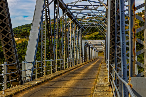 Single carriageway steel girder bridge photo