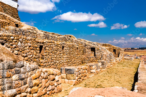 Incan Ruins at Chinchero in the Sacred Valley in Peru photo
