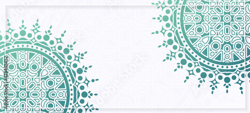 Gradient colored mandala background template