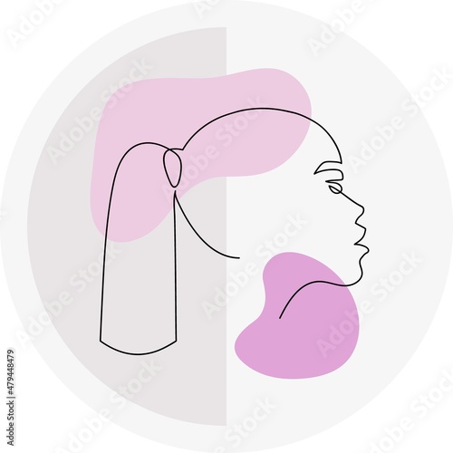 An icon for story in instagram on the theme of hairdressing