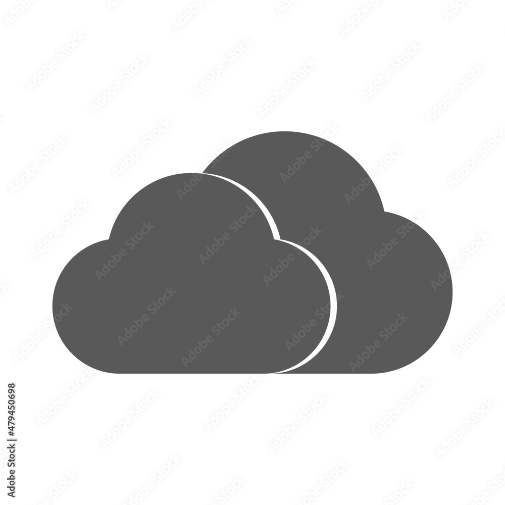 cloud icon vector on white background. Simple logo cloud icon vector on white background. Simple logo