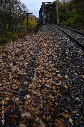 railway in the autumn