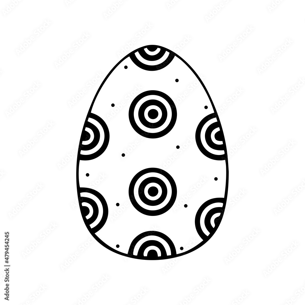 Line art easter doodle egg for decorative design. Line art easter doodle egg for decorative design.