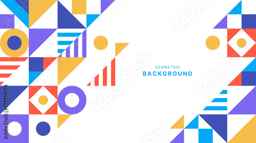Geometric background with simple shape