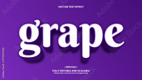 Grape 3D Text Effect
