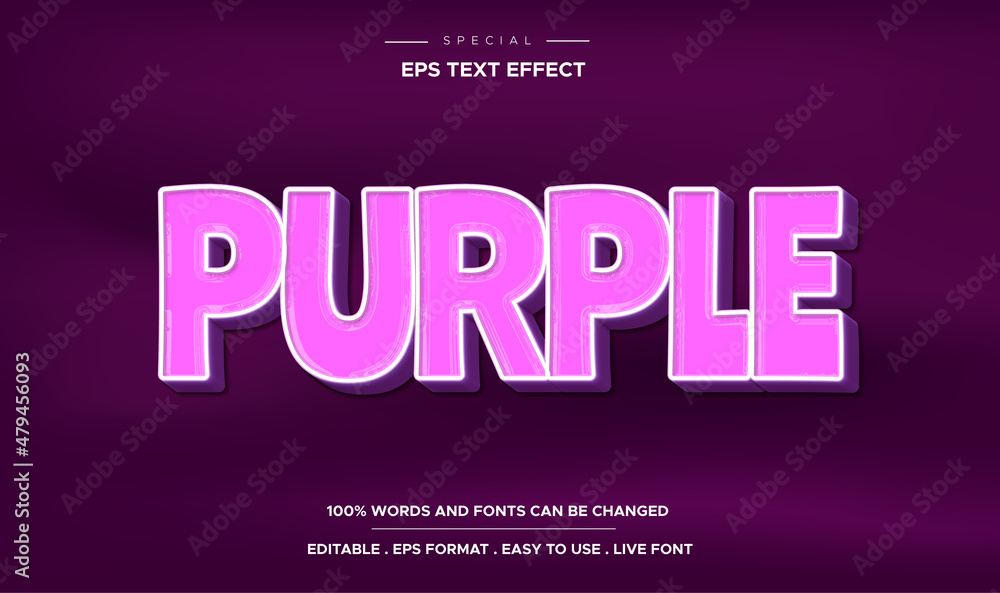 3d purple text effect editable 3d purple text effect editable