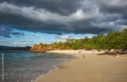 Beautiful Playa Conchal, a beach made of seashells, Guanacaste, Costa Rica photo