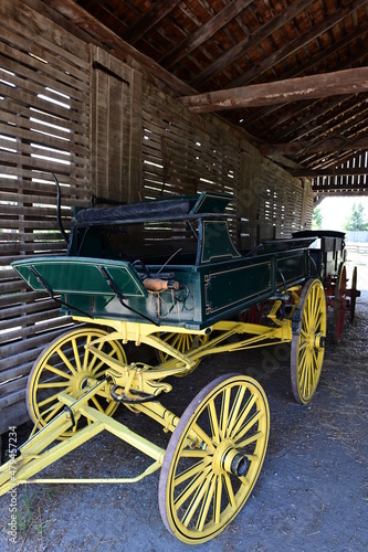 old carriage in the village