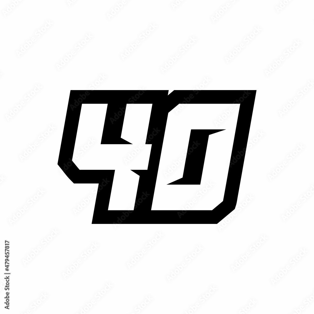 Racing number 40 logo design Racing number 40 logo design