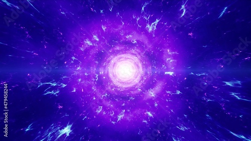 Neon Violet Electric Dimension Space Energy Effect Background