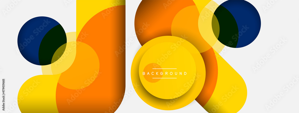 Circle and round shapes abstract background. Vector illustration for wallpaper banner background or landing page Circle and round shapes abstract background. Vector illustration for wallpaper banner background or landing page